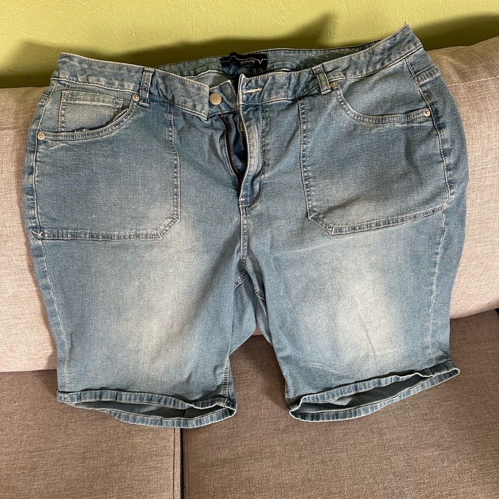 Lane Bryant Denim Blue Bermuda Shorts